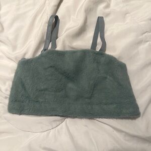 Fuzzy Green Bralette